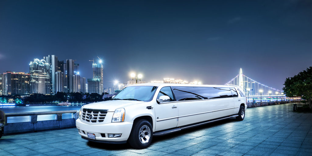 Escalade Limo Rental Photo white color